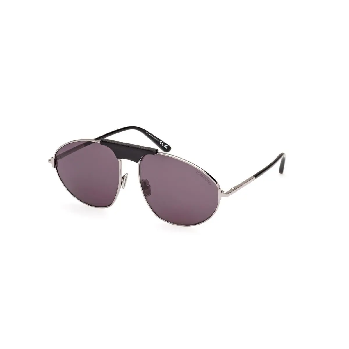 Tom Ford FT1095 14A Shiny Light Ruthenium/smoke 60-16-140 Sunglasses