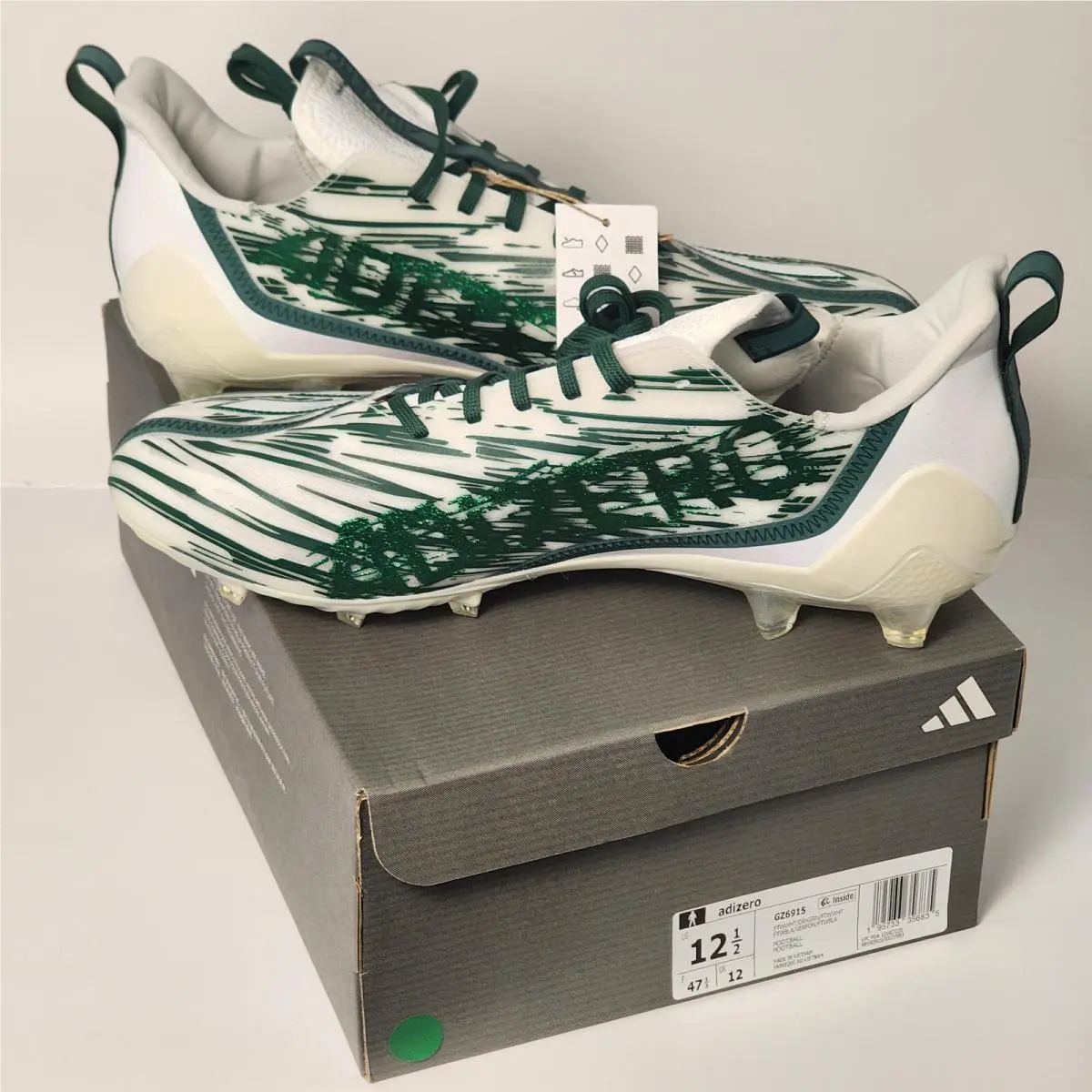 Adidas Adizero Primeknit Football Cleats Mens Green White GZ6915