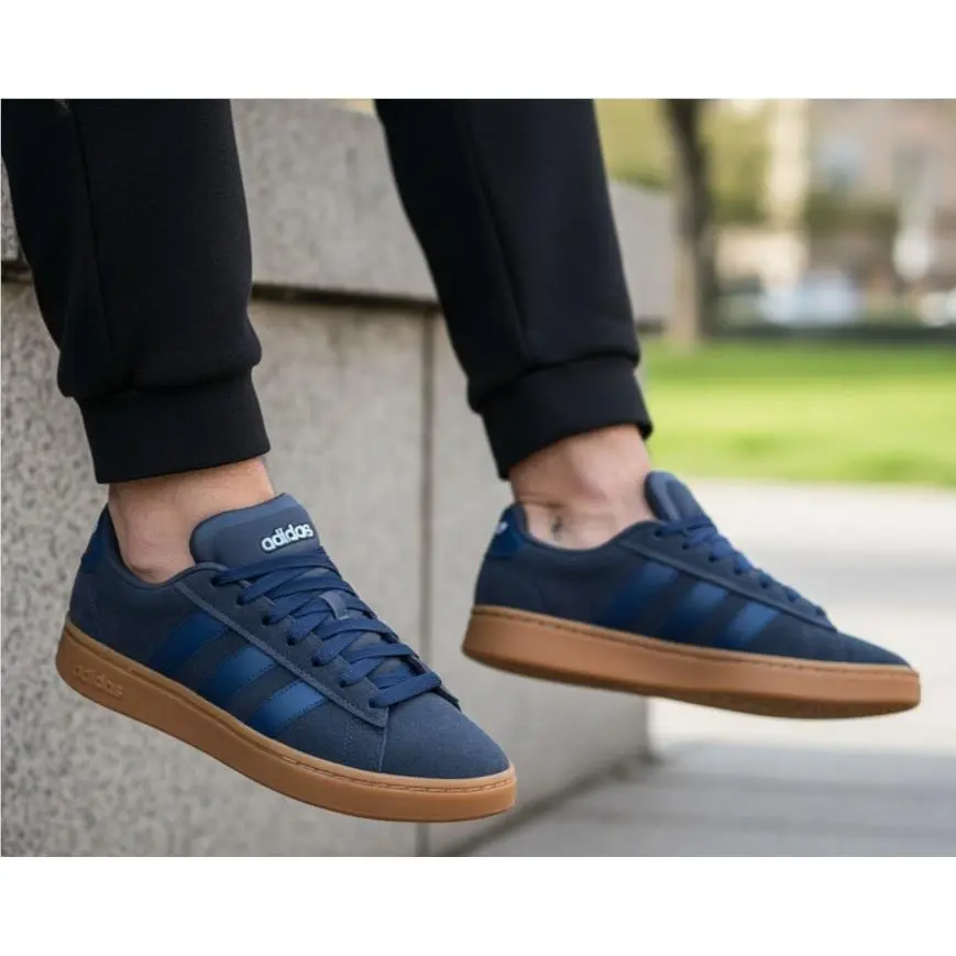 Adidas Classic Mens Retro Low Top Skate Athletic Sneaker Navy Gum All Sizes