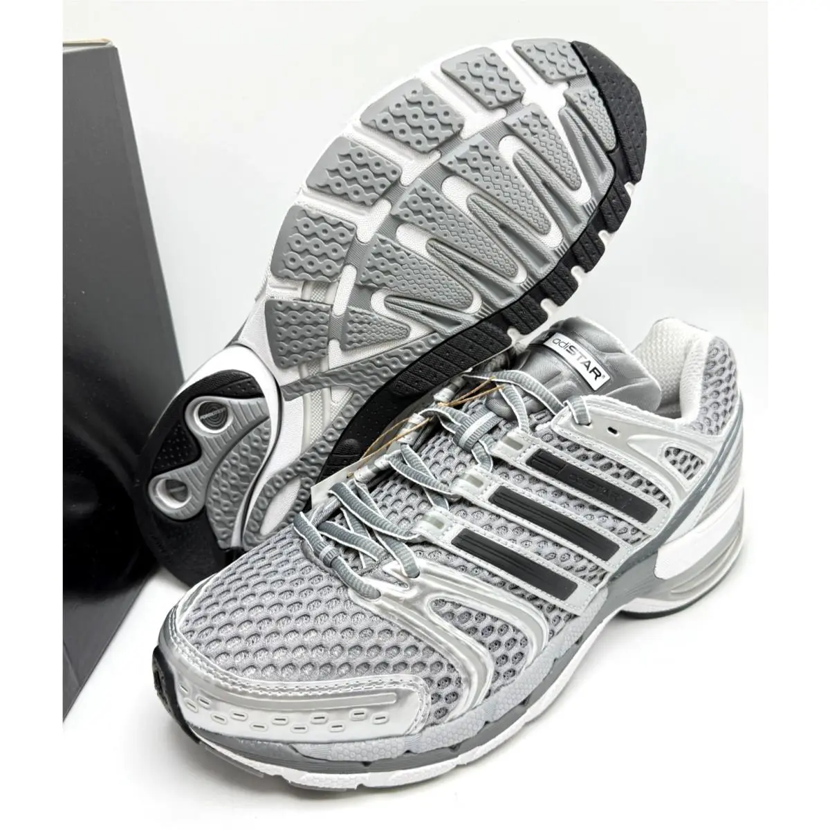 Adidas shoes - Adistar Control 5 - Adistar Control - JQ4165 - Grey Three/Core Black/Silver Metallic 12
