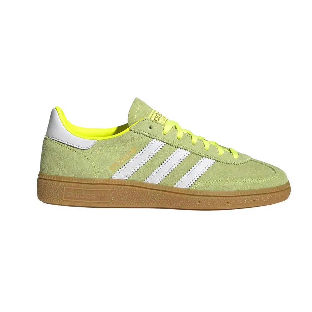 Adidas Handball Spezial Lace Up Womens Green Yellow Sneakers Casual Shoes JI26