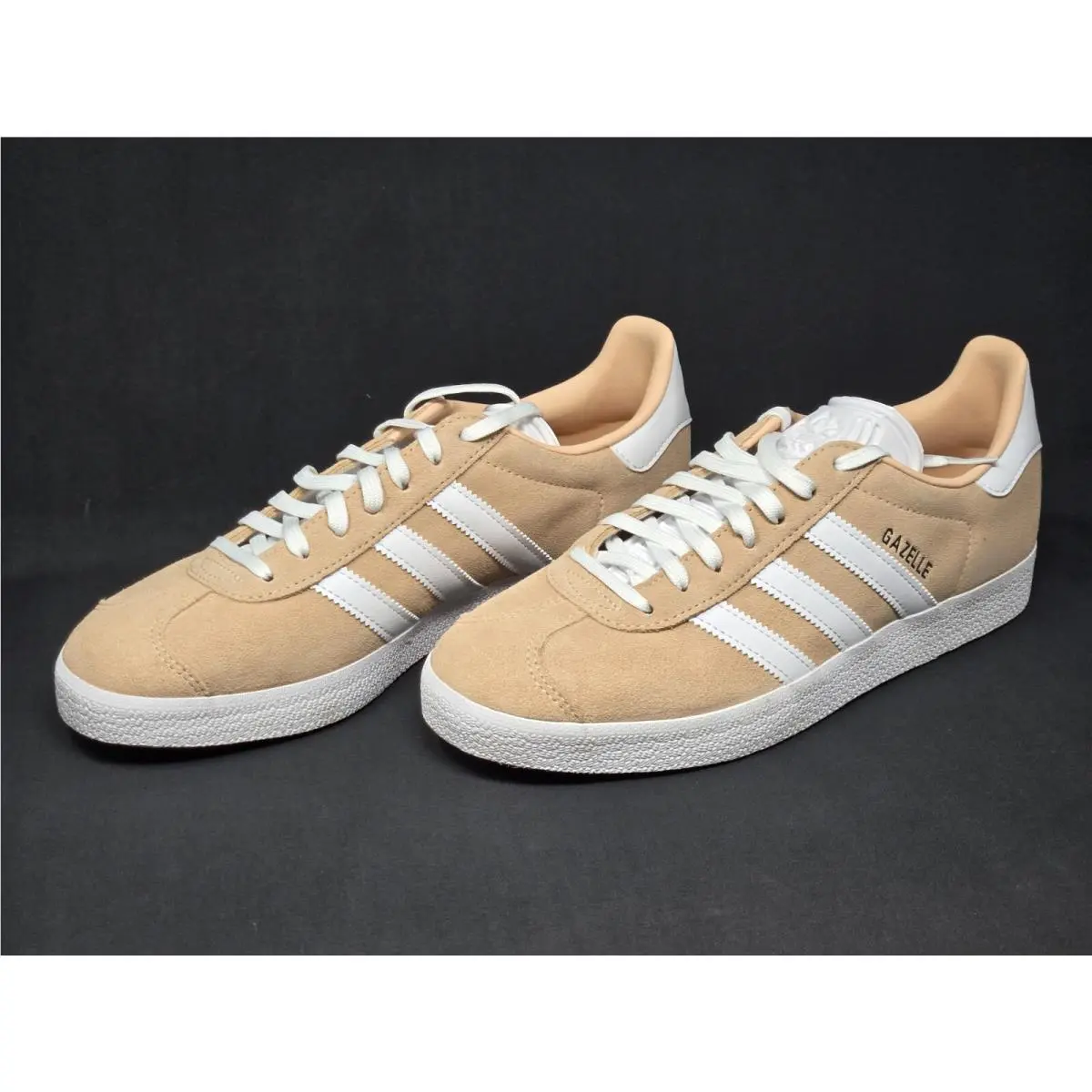 Adidas Originals Gazelle Women Size 8.5 Peach Beige Tan White Shoes ID7006 Nby