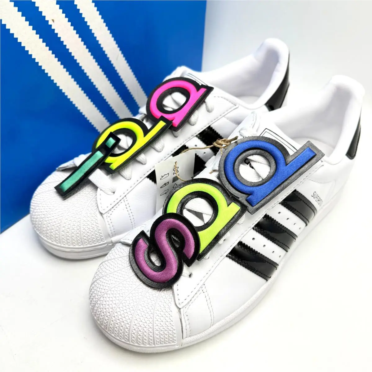 Adidas Superstar II Jeremy Scott White Black JR3584 Men`s sz 8-12