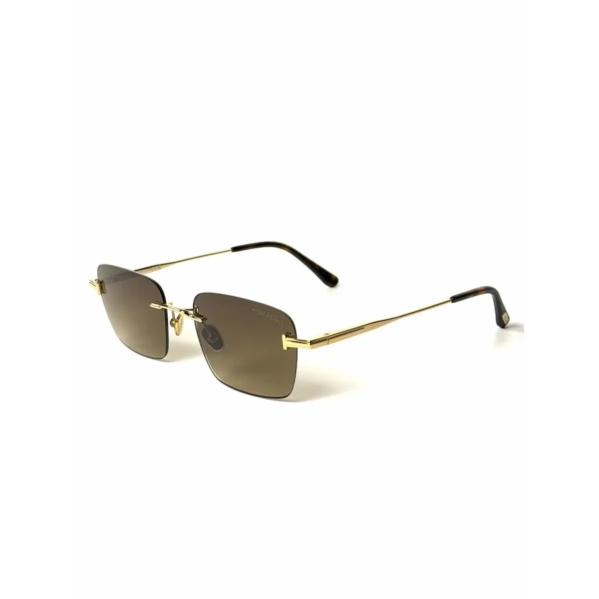 Tom Ford Jake-02 Sunglasses FT1354 30F 54mm Gold / Dark Brown Gradient Lens - Frame: Gold, Lens: Dark Brown Gradient