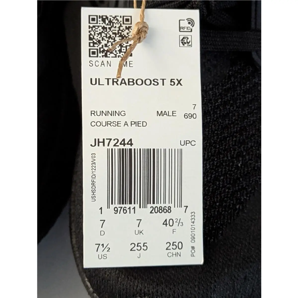 Adidas shoes - adidas Ultraboost 5X - Ultraboost - JH7244 - Black (UPC: 197611208687) 9