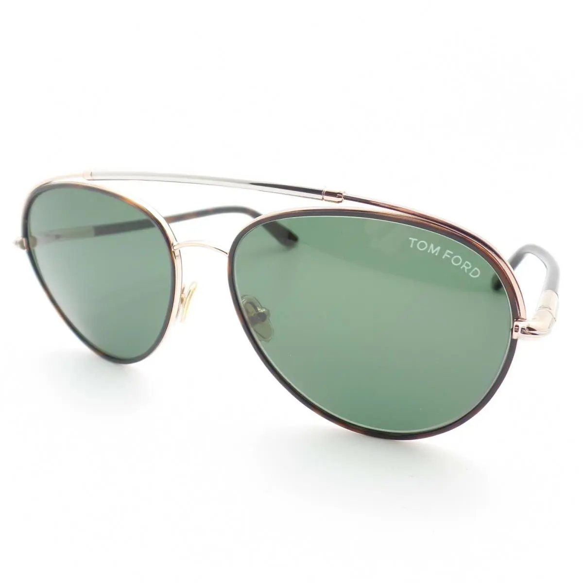 Tom Ford Curtis 748 52n Havana Gold Palladium Green Sunglasses