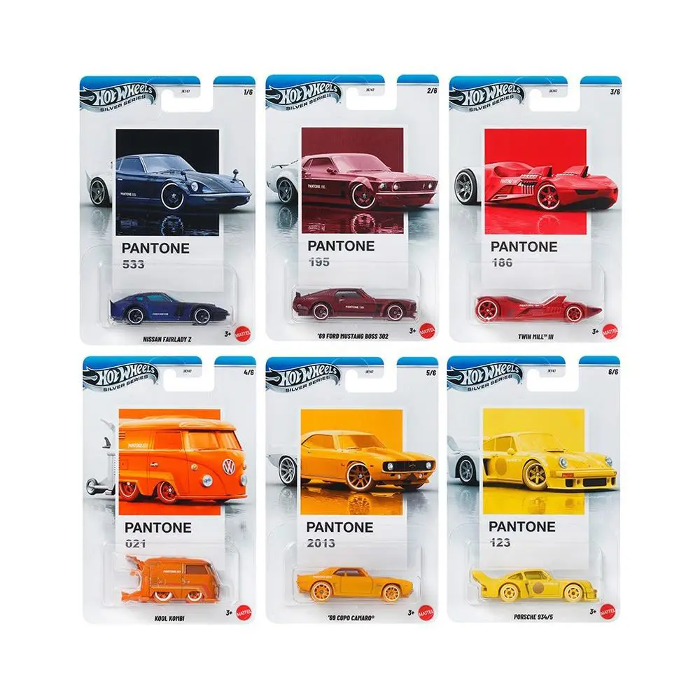 Hot Wheels 2026 Pantone A Assortment Silver Series Set of 6 Cars JKY47-956A