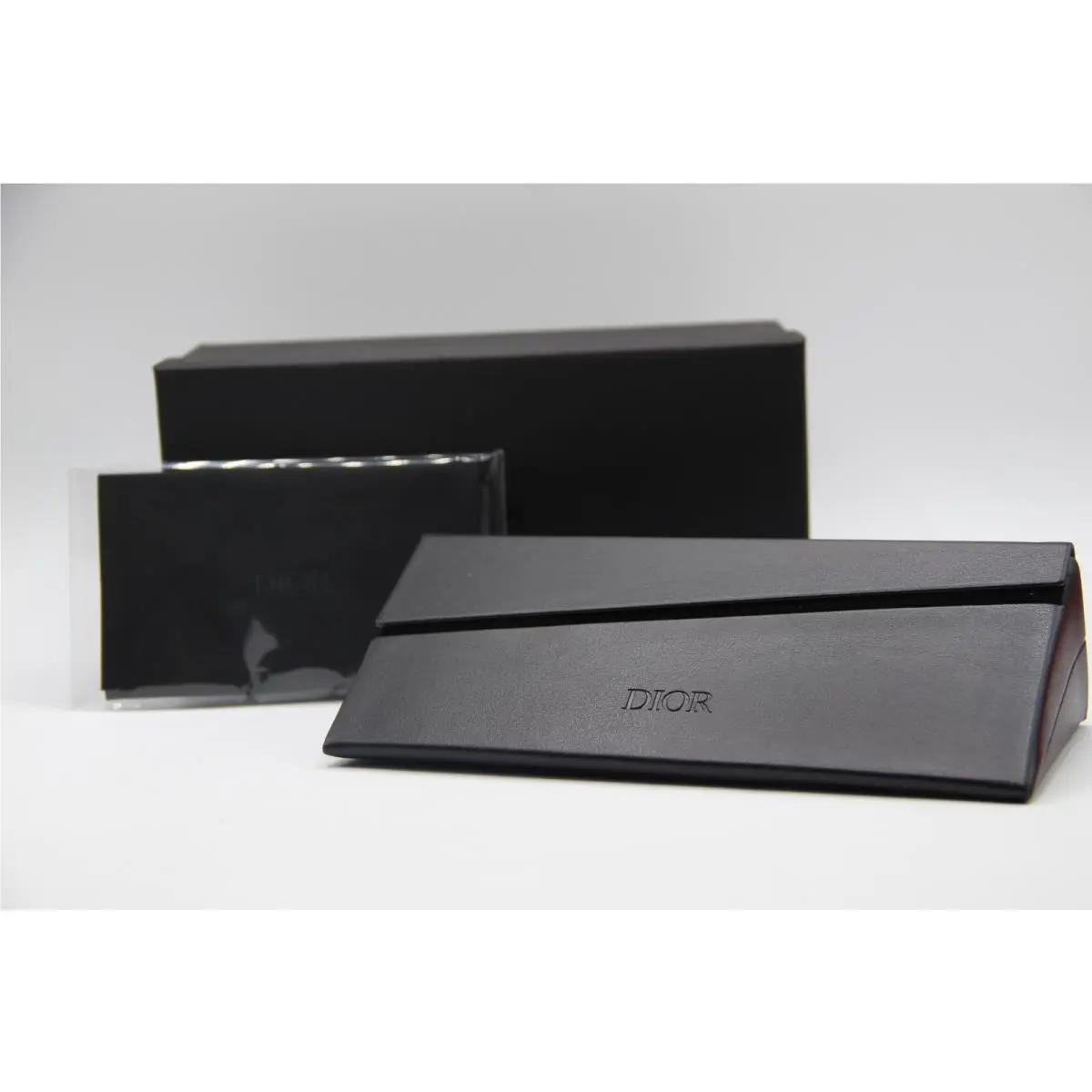Christian Dior Black Eyeglasses Sunglasses Case W/cloth Box