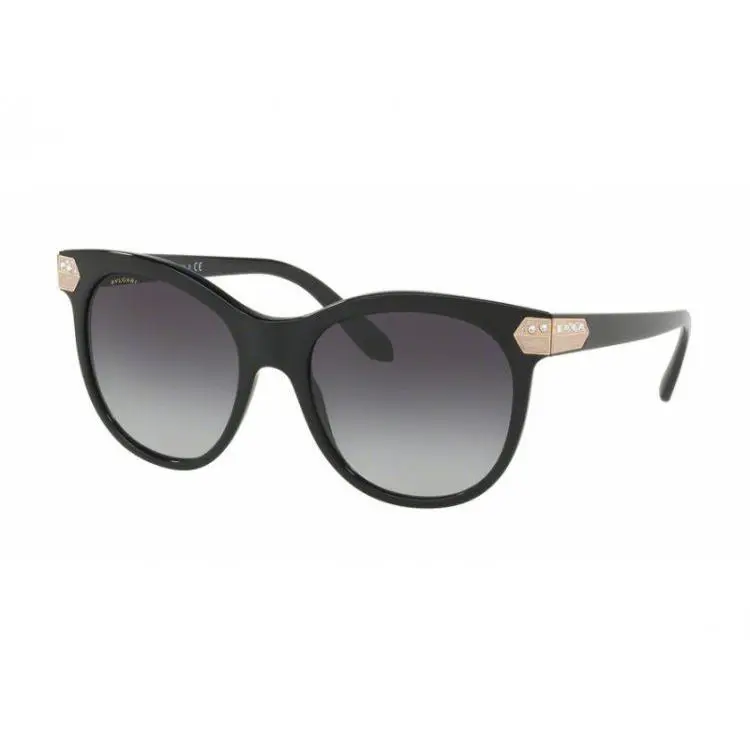 Bvlgari Women Sunglasses BV8185B 501/8G 55MM Black Frames Gray Lens 55MM