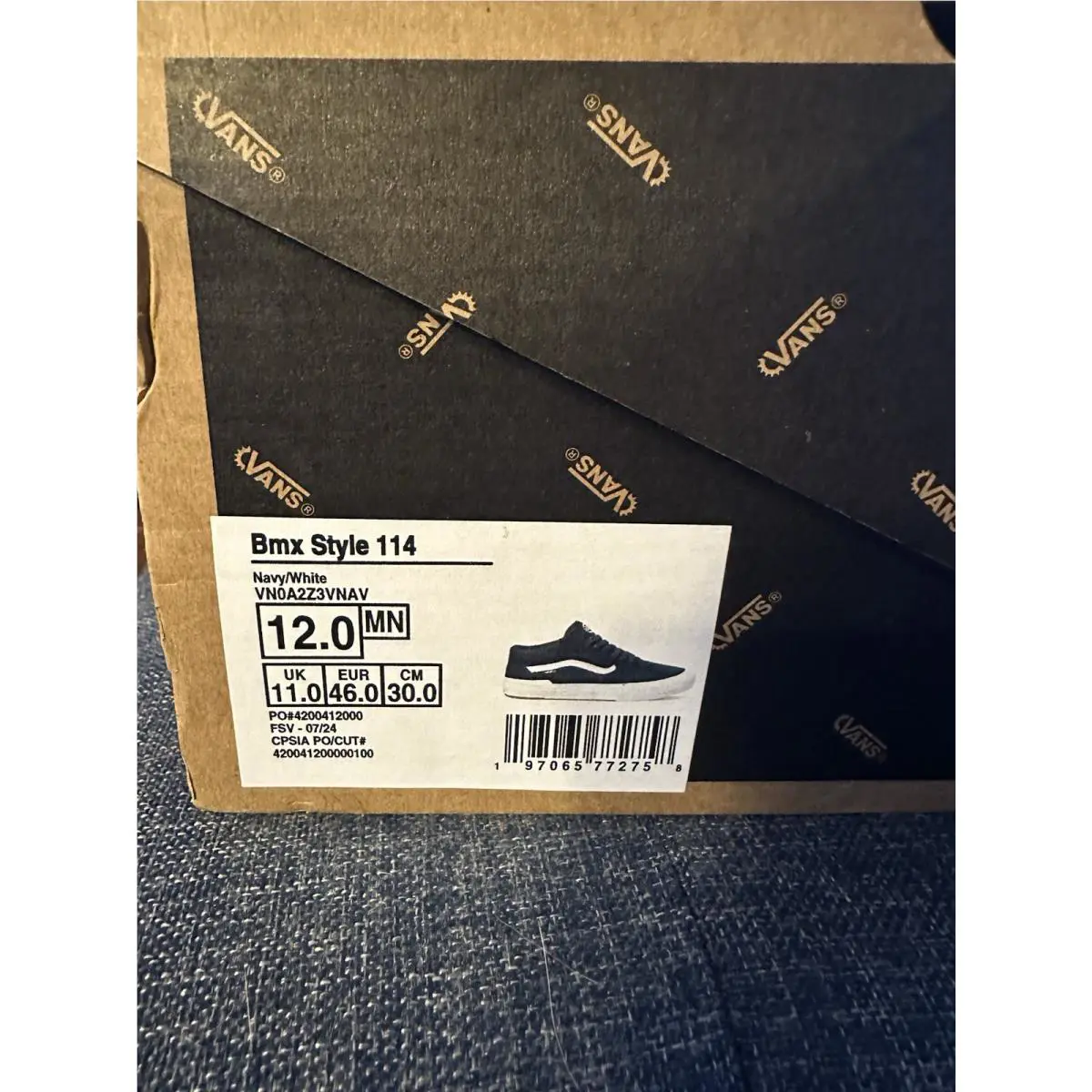 Vans shoes - Vans Bmx Style 114 - Bmx Style - VN0A2Z3VNAV - Navy (UPC: 0197065772758) 4