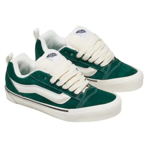 Vans Knu Skool LO Skateboard Men Shoes Sneakers Trainers Green/white/ Size 9 - GREEN/WHITE - vn000csocx2