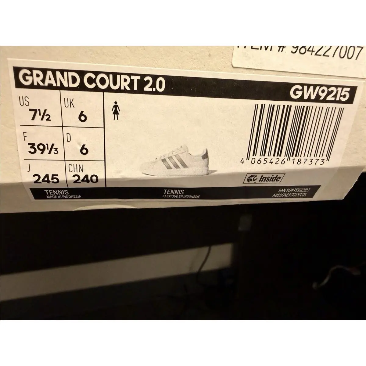 Adidas shoes - Adidas Grand Court 20 - Grand Court - GW9215 - White (UPC: 4065426187373) 4