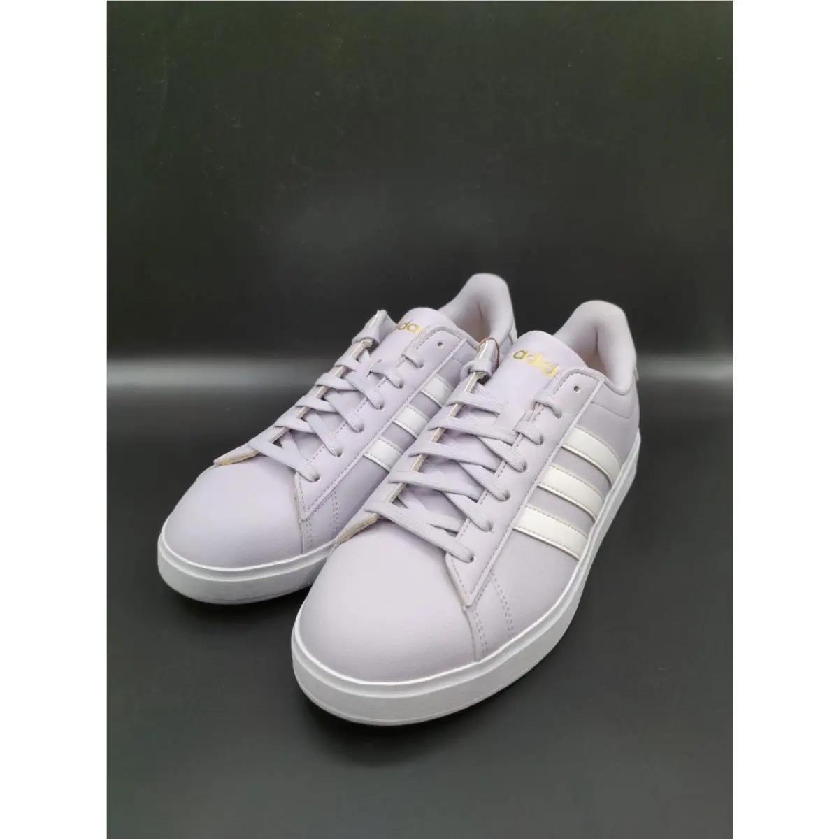 Adidas Grand Court Cloudfoam Women`s Lifestyle Tennis Shoes Size: 10 Lt Purple