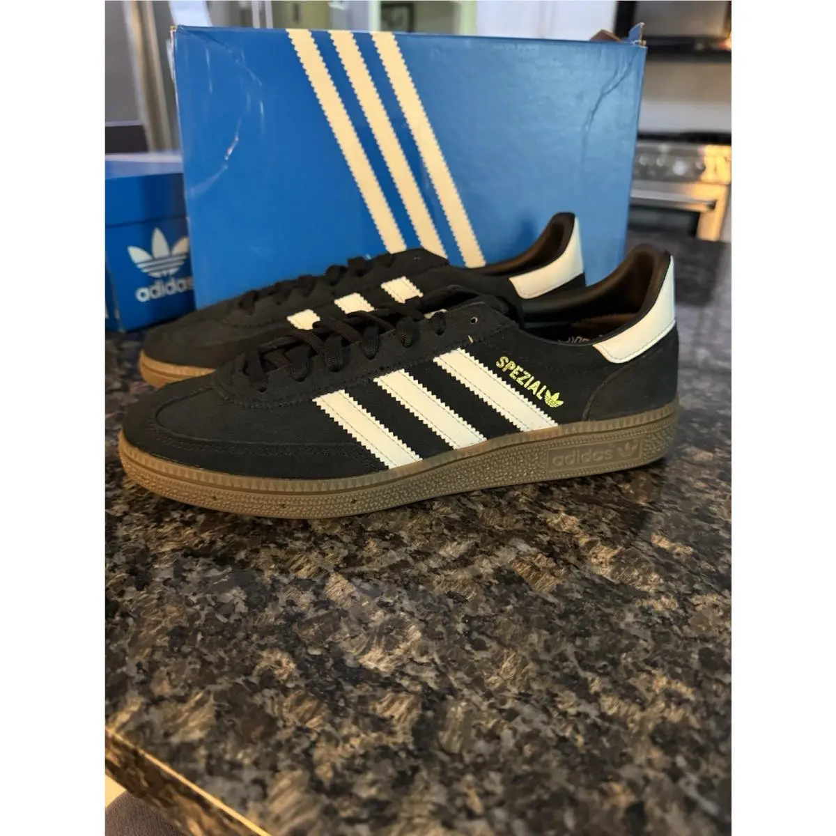 Adidas Handball Spezial J Black White Gum IH8010 Shoes Sneakers Sz 6