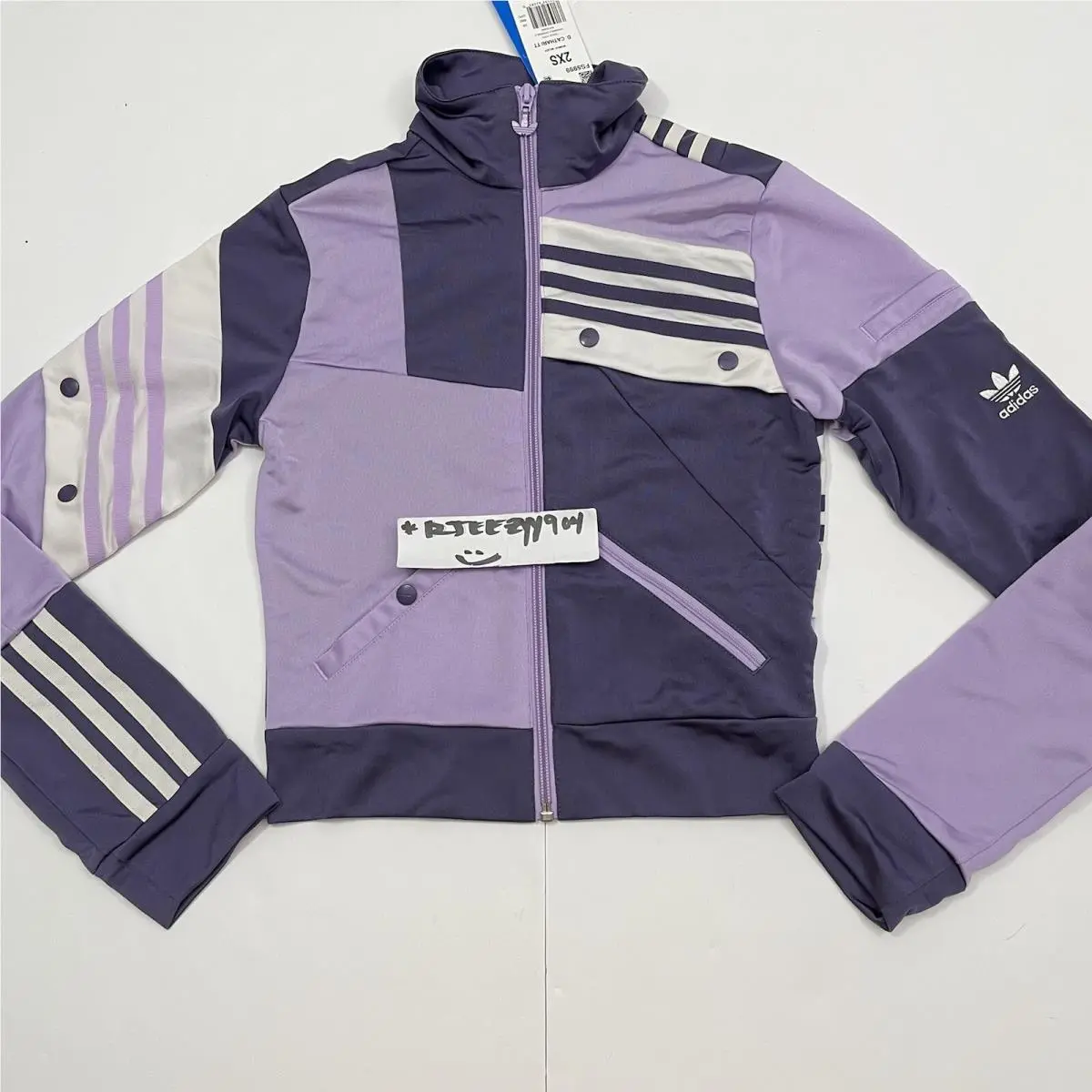 Womens Size 2XS Adidas Danielle Cathari Track Top Jacket FS5999 Purple Xxs