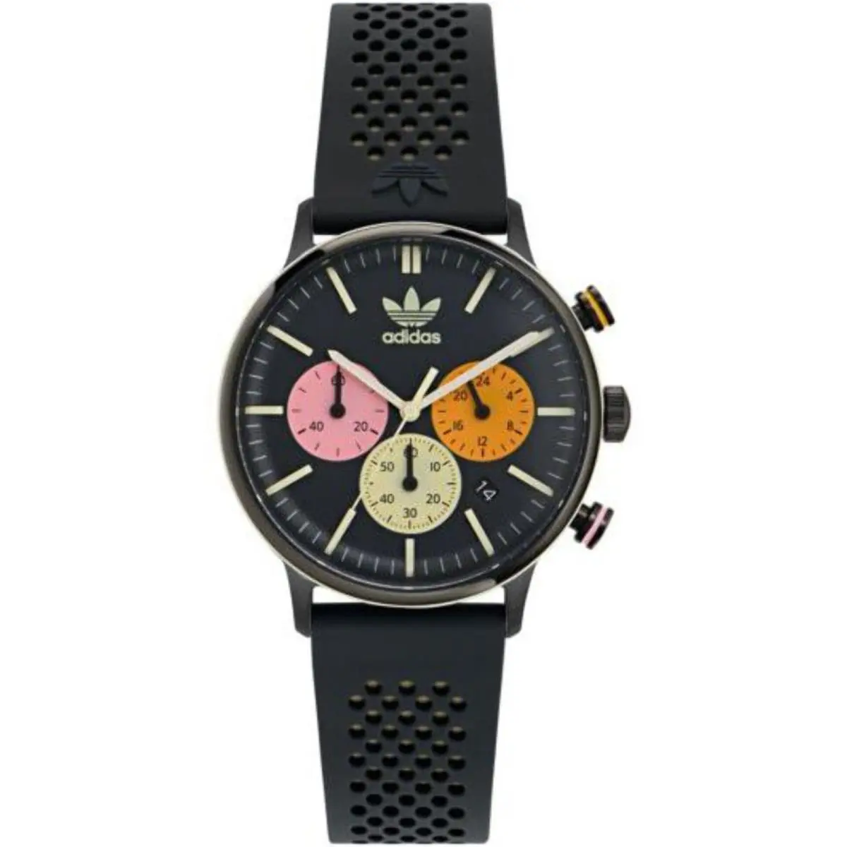 AOSY24084 Men`s Code One Chronograph Silicone Strap Black 40mm Watch by Adidas