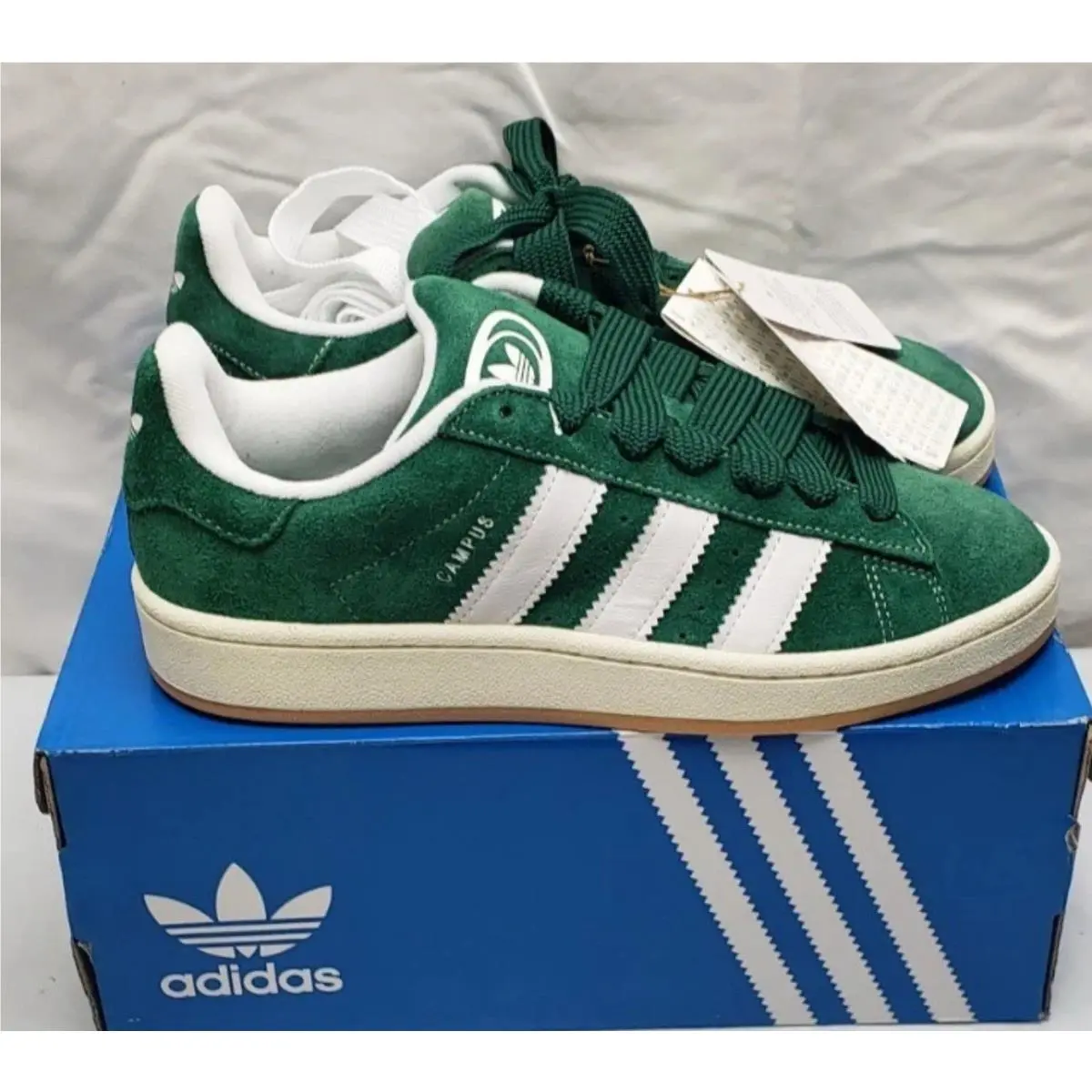 Adidas Originals Campus 00s Dark Green White GS Kids Shoes IH7492 302 Sz 7y
