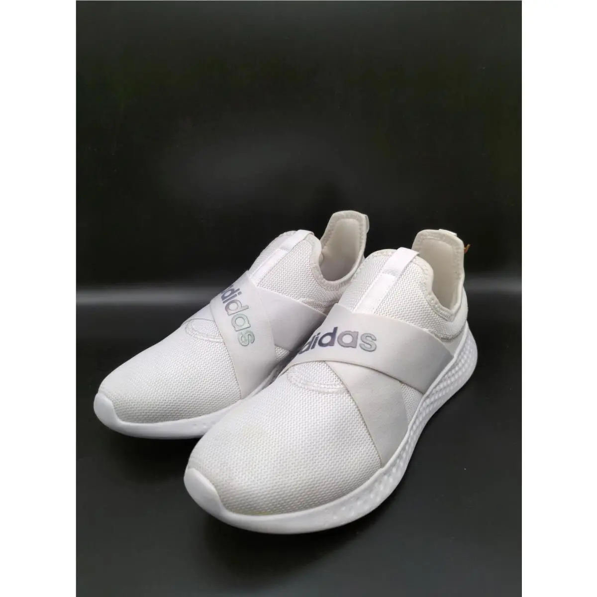Adidas Women`s Puremotion Adapt Running Shoe White/white/iridescent 12