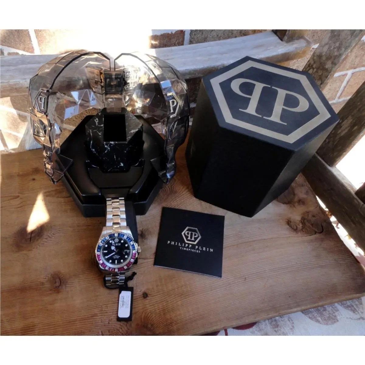 Philipp Plein PWPZA0124 Men’s Stainless Challenger 54mm Watch w/ Tag Box