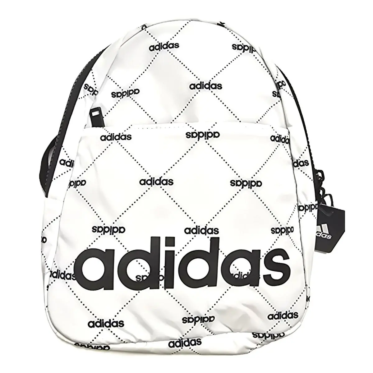 Adidas Core Mini Monogram White Black Logo Nylon Backpack Bag