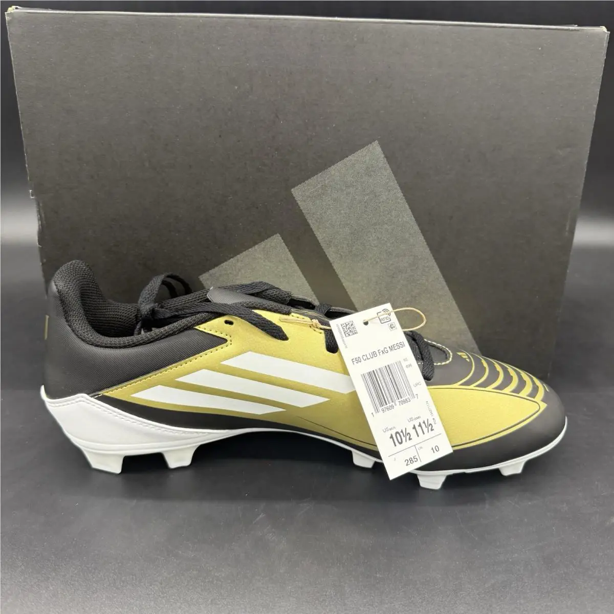 Adidas shoes - adidas F50 Club FXG Messi - IG9331 - Gold / Black / White 0