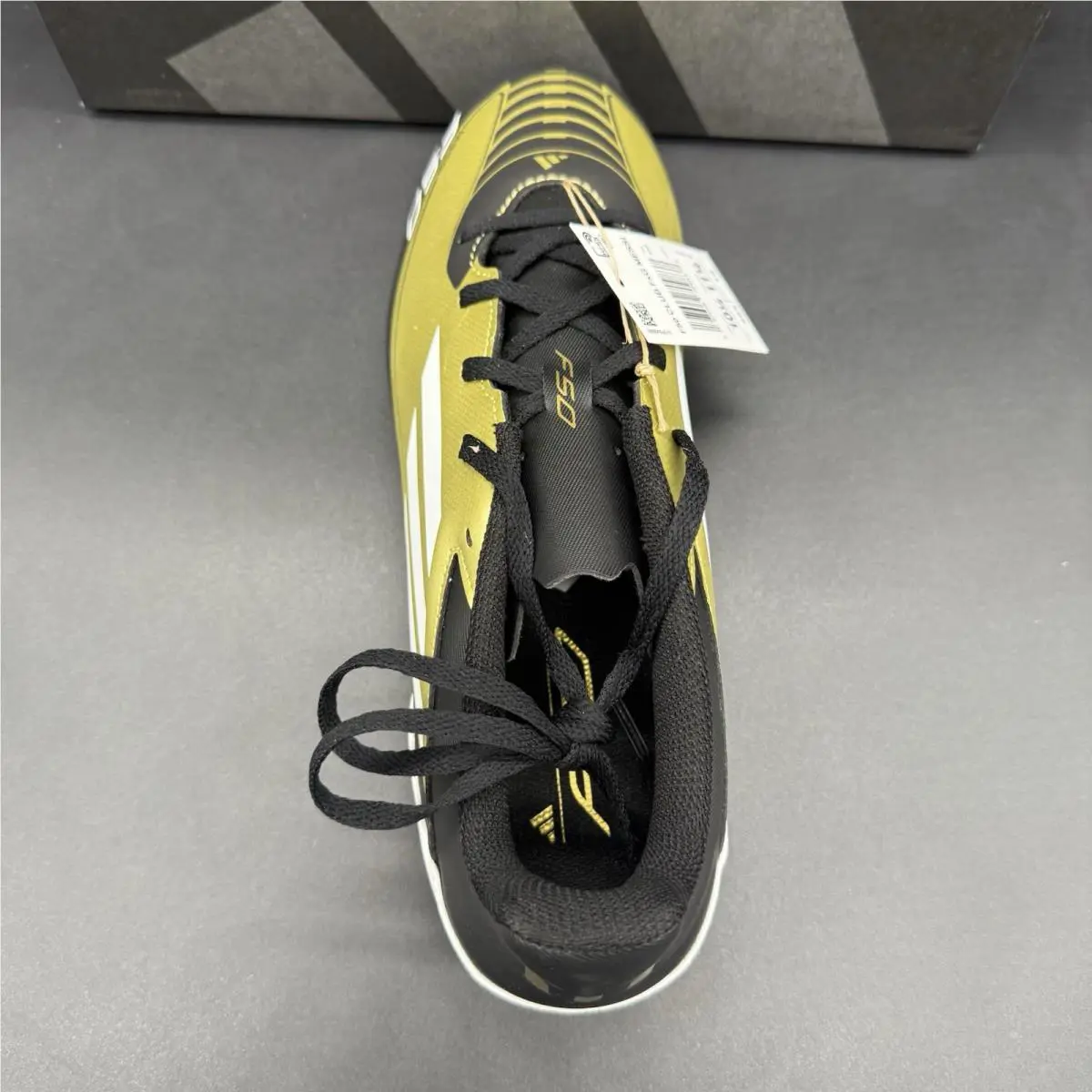 Adidas shoes - adidas F50 Club FXG Messi - IG9331 - Gold / Black / White 2