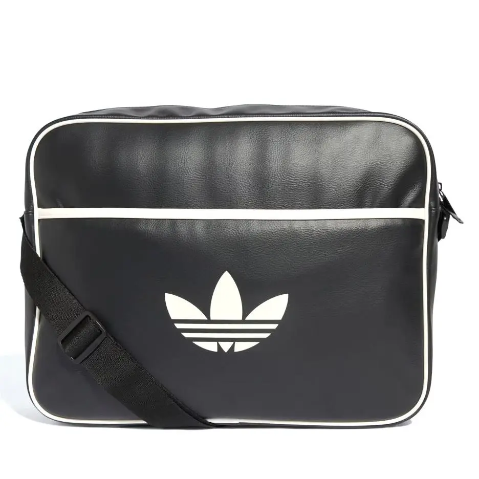 Adidas Originals Vintage Trefoil Airliner Bag Black IN Adidas Package
