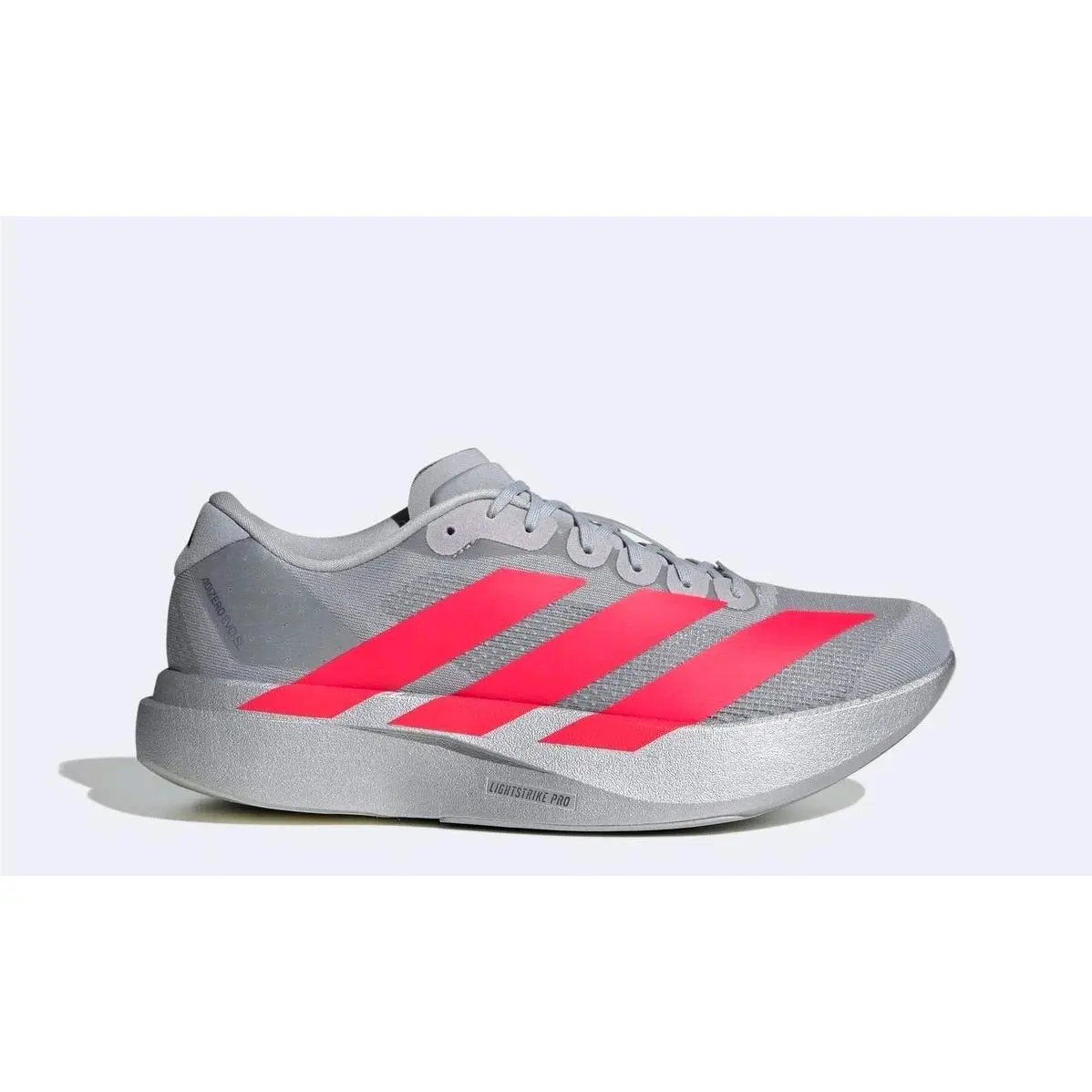 Size 10.5 - Adidas Adizero Evo SL Ekiden Pack Silver Red Running Shoes KI3381