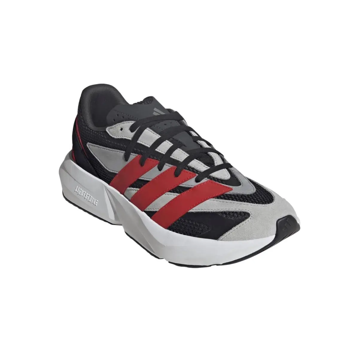 Adidas Men`s Lightblaze Sneakers White/black/better Scarlet Size: 9.5 US M - Black
