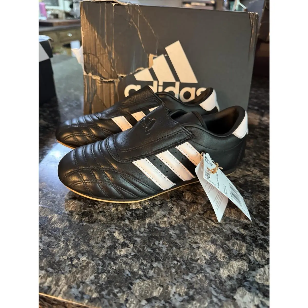 Womens  Taekwondo Black/white Slips on Shoes JQ4775 Sz 7.5 by Adidas