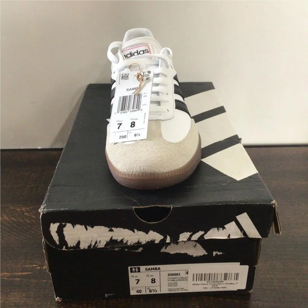 Adidas shoes - White/Black/Vivid Red (UPC: 197609830890) 4