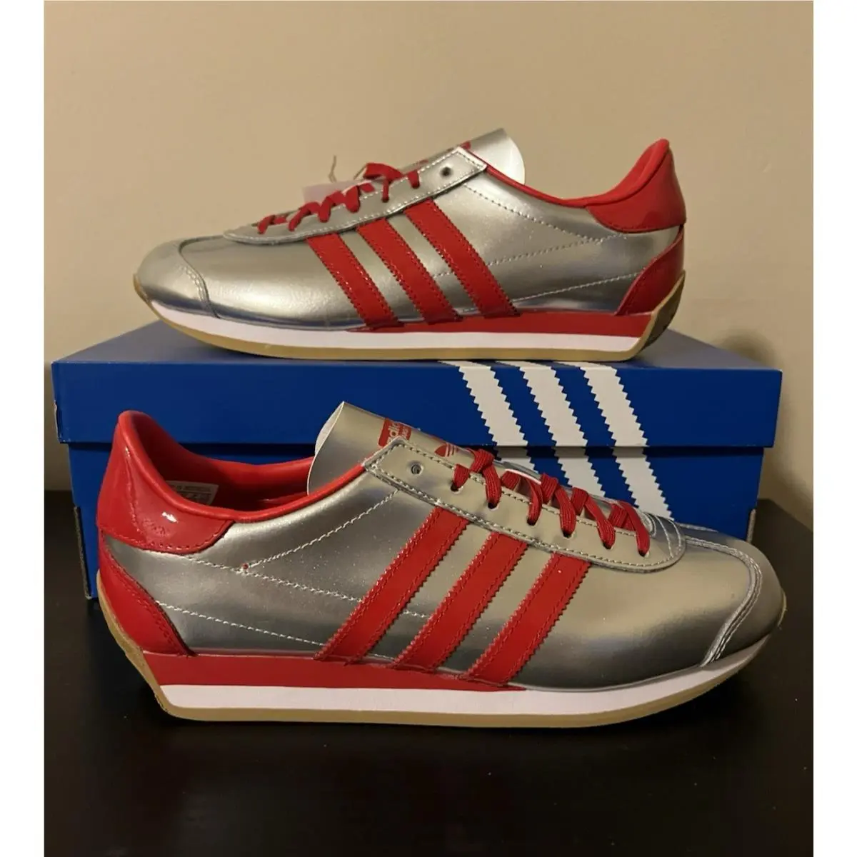 Adidas shoes - adidas Country OG - Country - JP8804 - Silver/Red 1