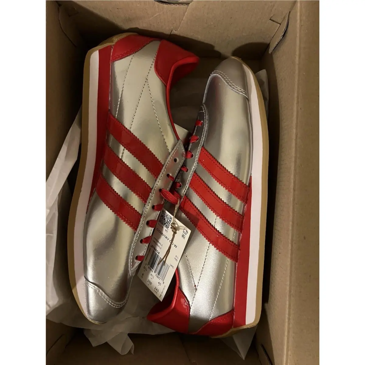 Adidas shoes - adidas Country OG - Country - JP8804 - Silver/Red 7