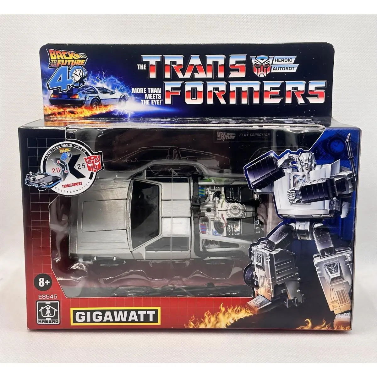 Hasbro Transformers Back to The Future 40th Anniversary Gigawatt Delorean