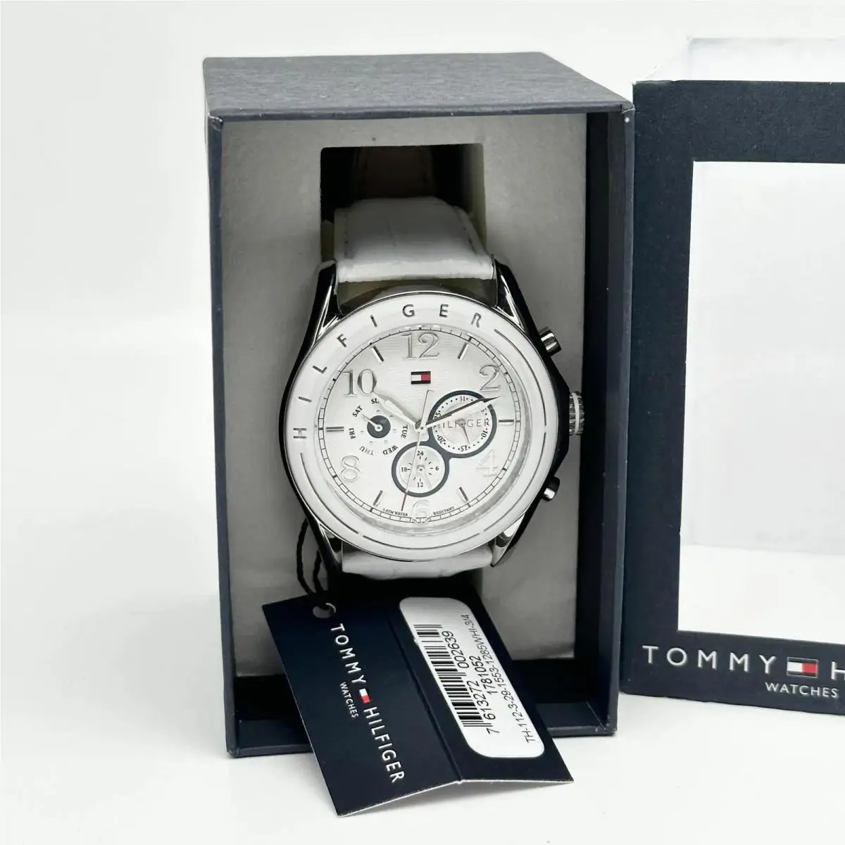 Tommy Hilfiger 45mm Steel White Dial Quartz Men Watch 1781052
