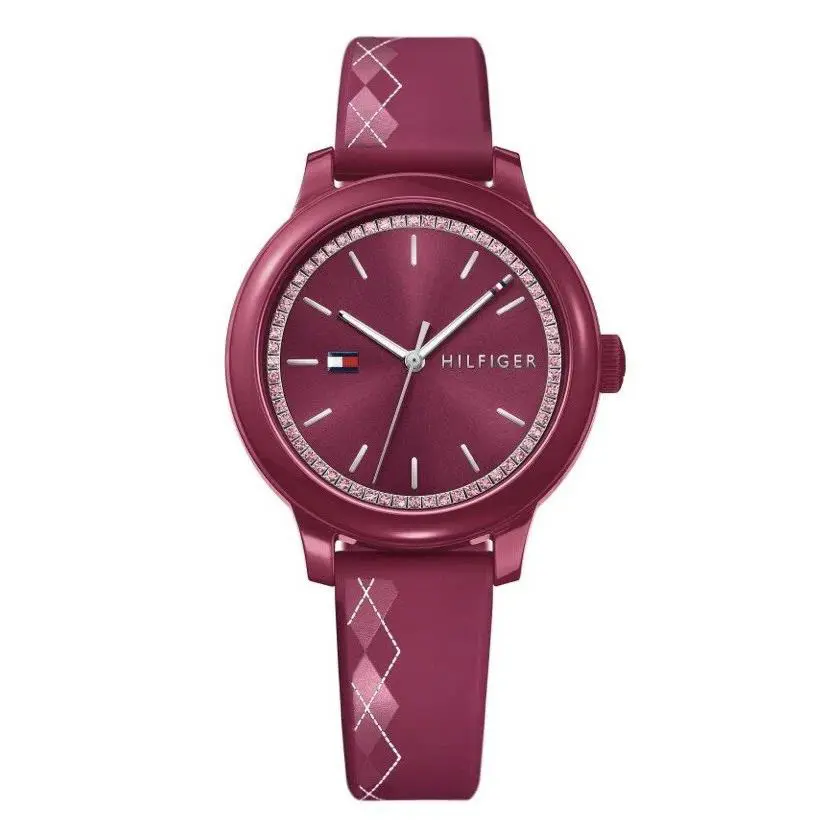 Tommy Hilfiger Women`s Burgundy Ashley Sport Watch 1781813