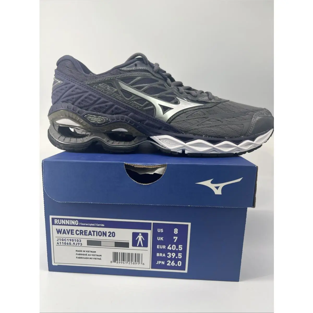 Mizuno Wave Creation 20 Size 8 Usa Men’s Uk7-eur40.5 Bra39.5 Jpn26.0