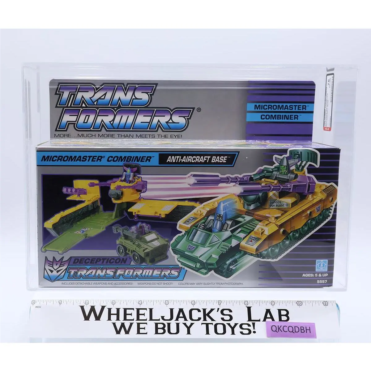 Anti-aircraft Base Afa Graded 75 G1 Transformers Hasbro Tape Seal No Color Break