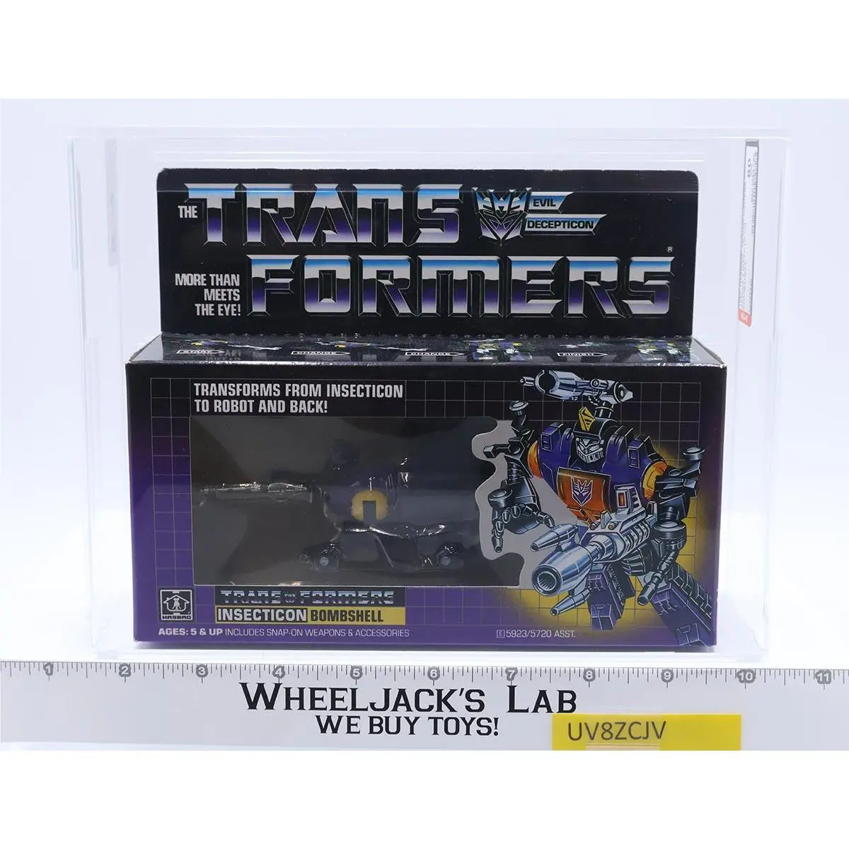 Bombshell Afa Graded 80 80/85/90 G1 Transformers Hasbro Tape Seal No Color Break