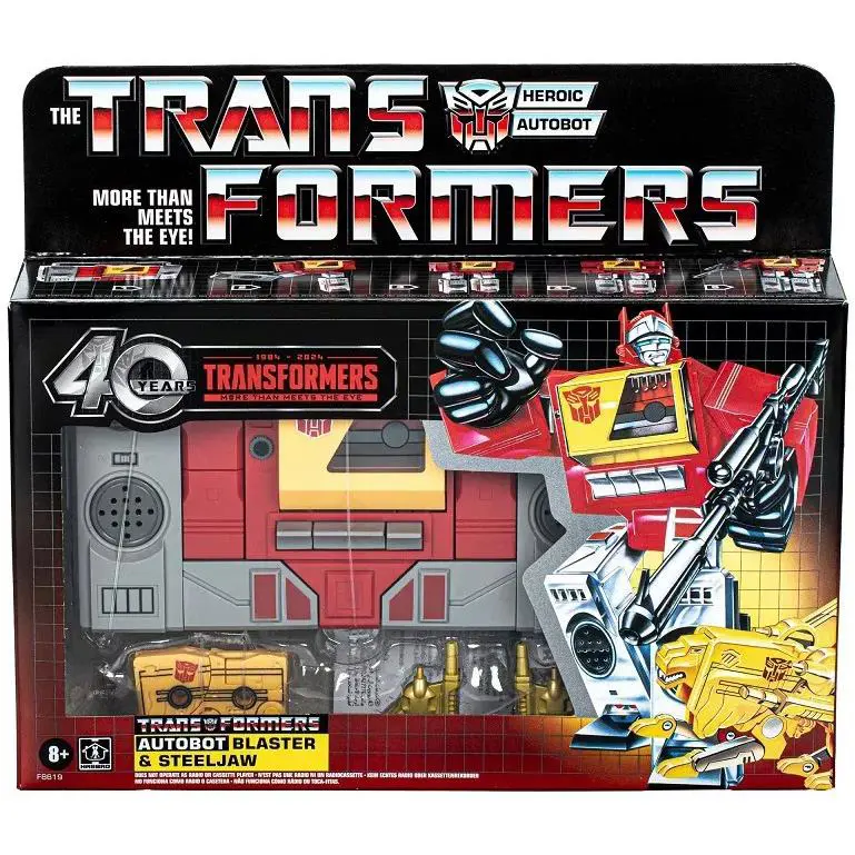 40th Anniversary Retro G1 Autobot Blaster Steeljaw 5 Action Figure