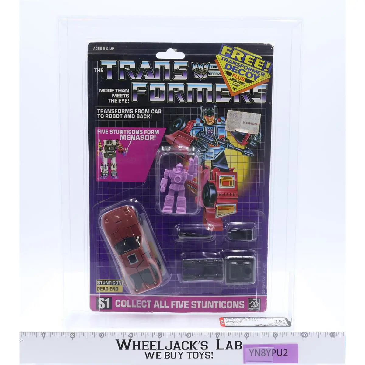 Dead End W/ Decoy Afa Graded 75+ 75/80/85 G1 Transformers 1986 Hasbro