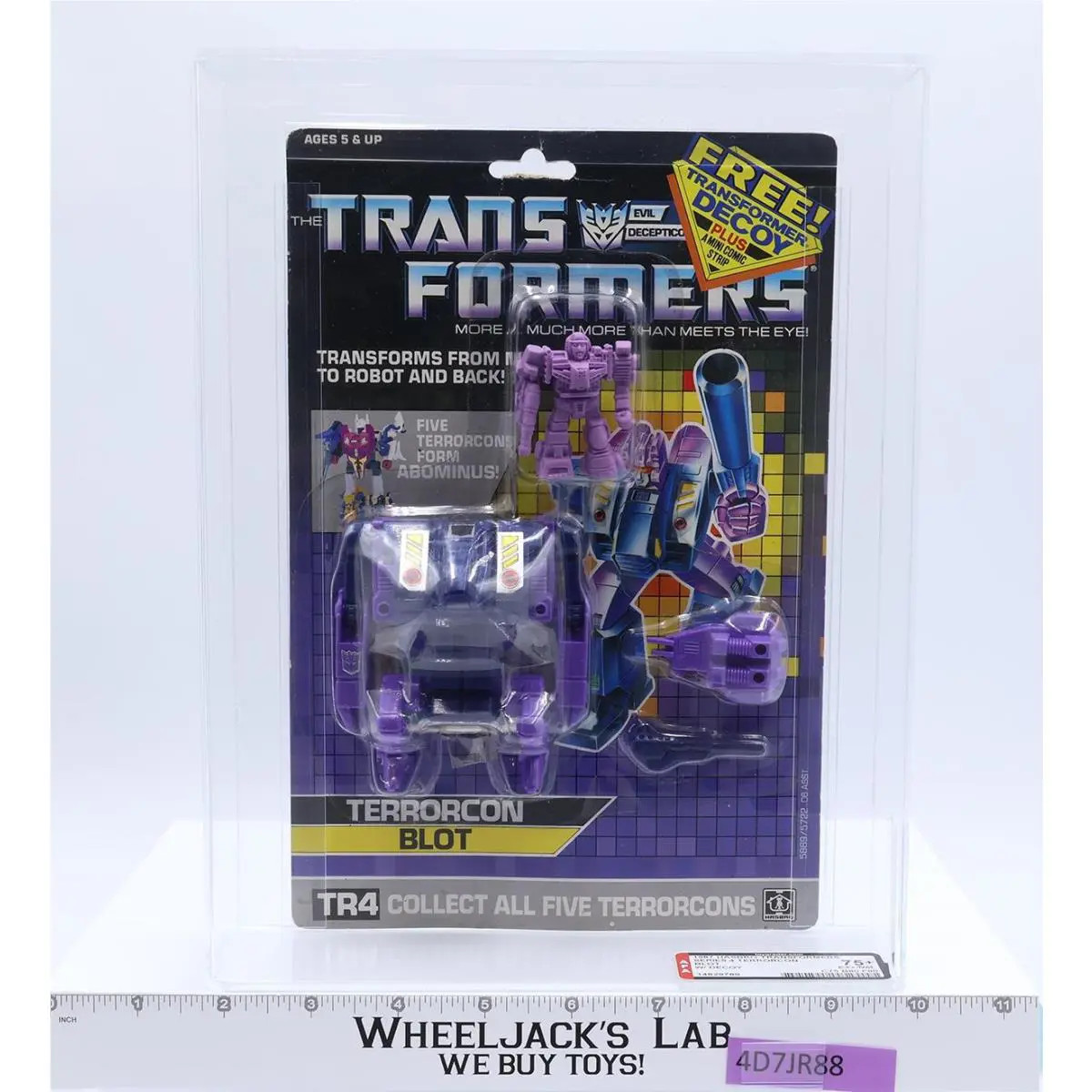 Blot W/ Decoy Afa Graded 75+ 75/80/90 G1 Transformers 1987 Hasbro
