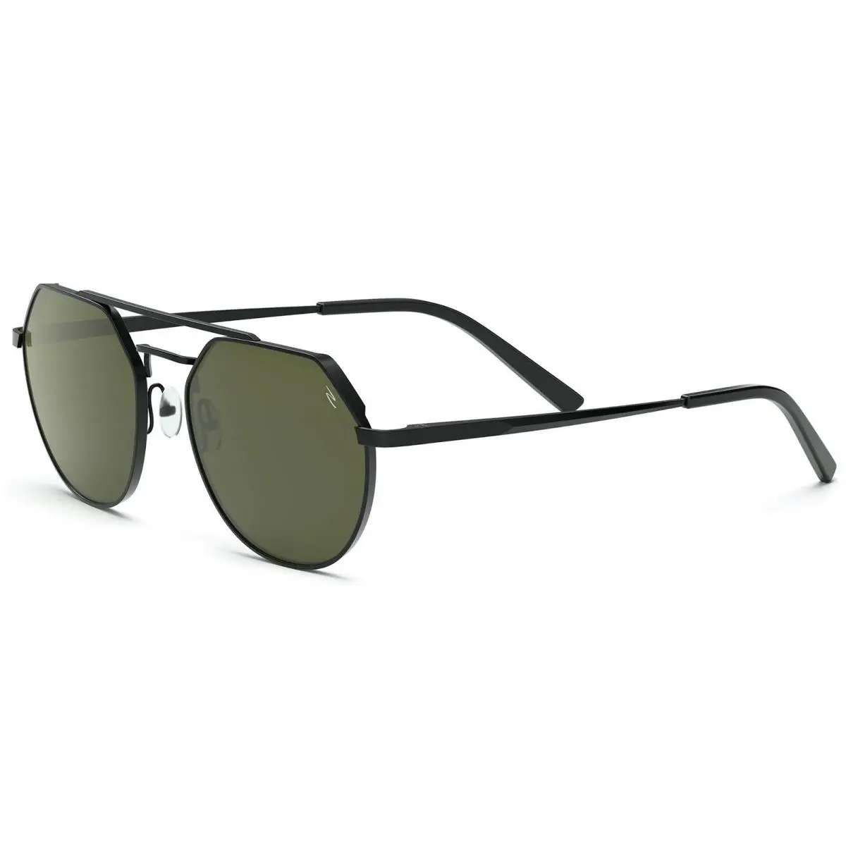 Serengeti Shelby Men`s Matte Black Geometric Pilot Sunglasses - SS533002 - Italy