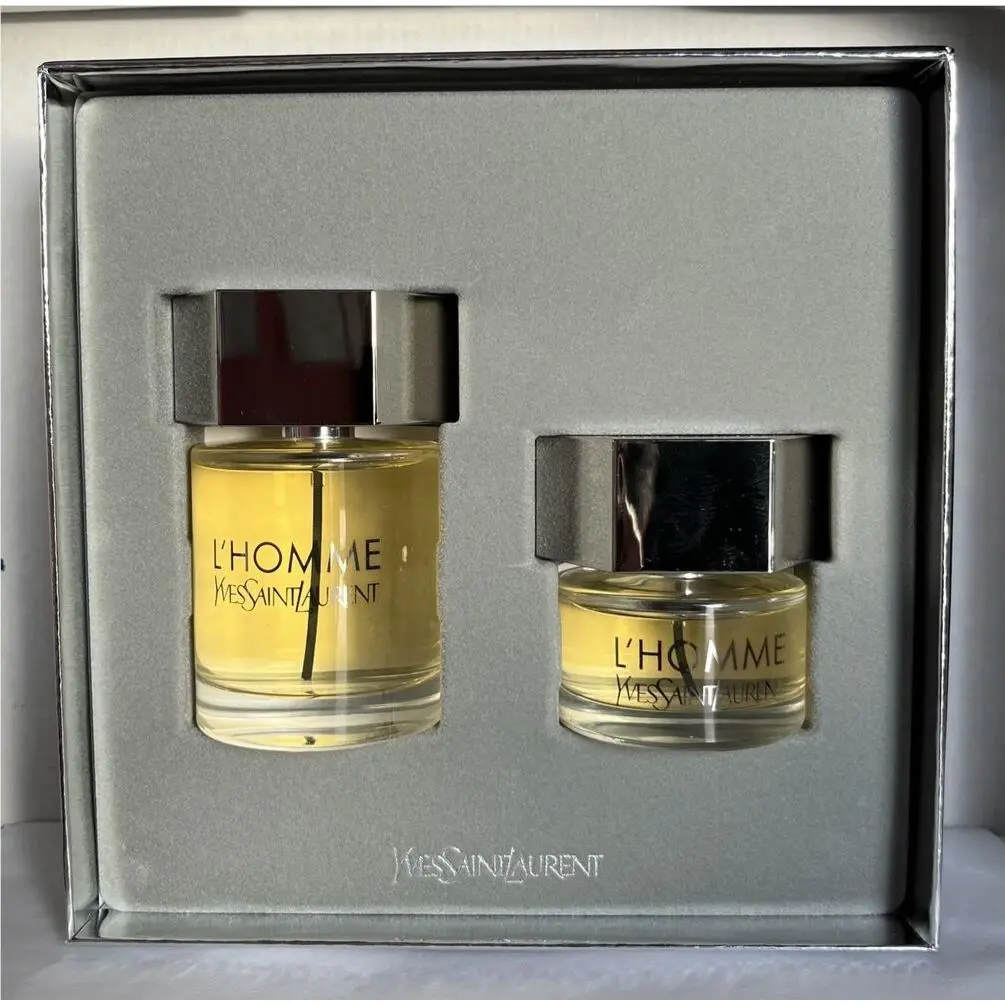L`homme  Men Gift Set ED Toilette Natural Spray 3.3 + 1.3 oz by Yves Saint Laurent