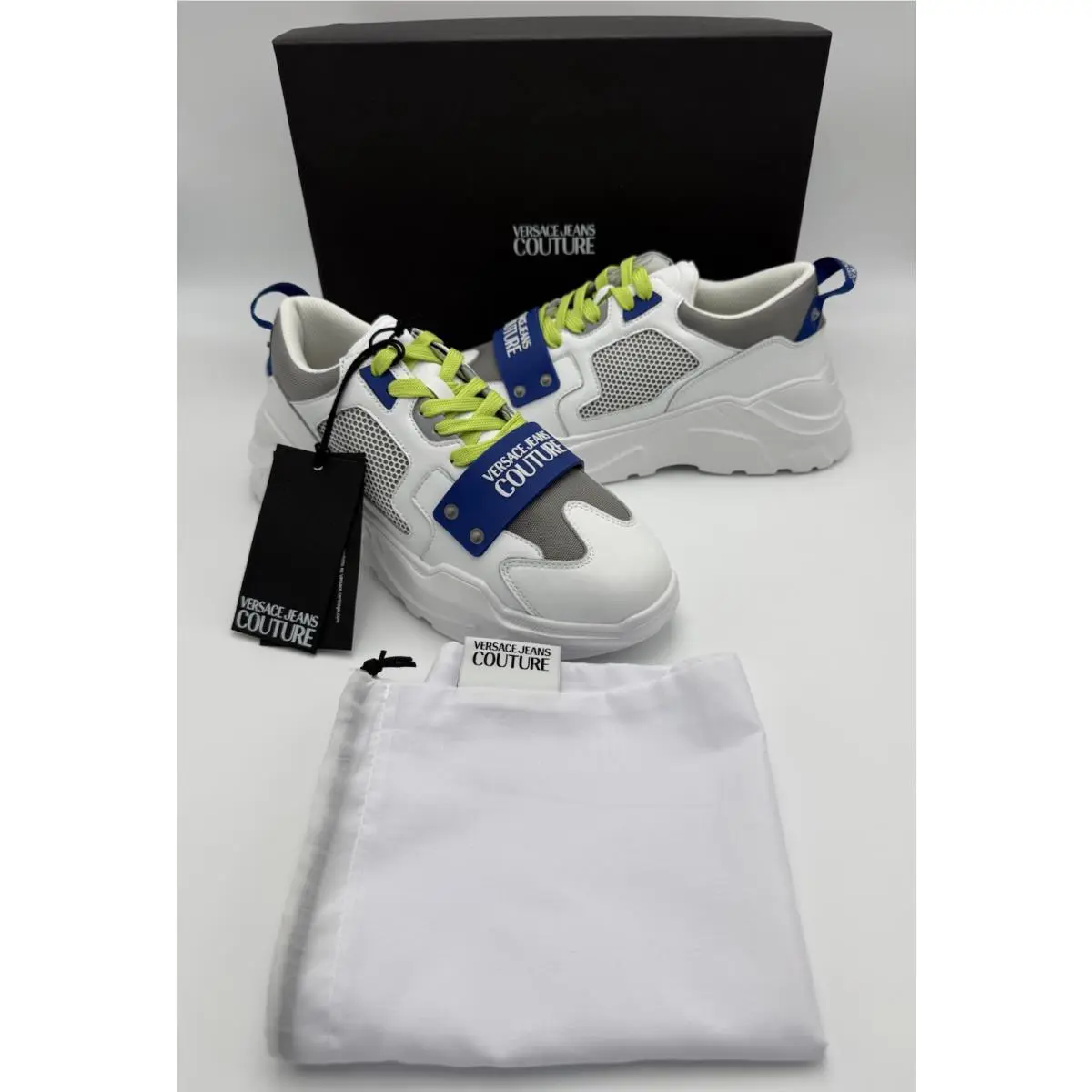 Versace Jeans Couture Logo Strap Chunky Sneakers Men`s sz EU45 / US 12