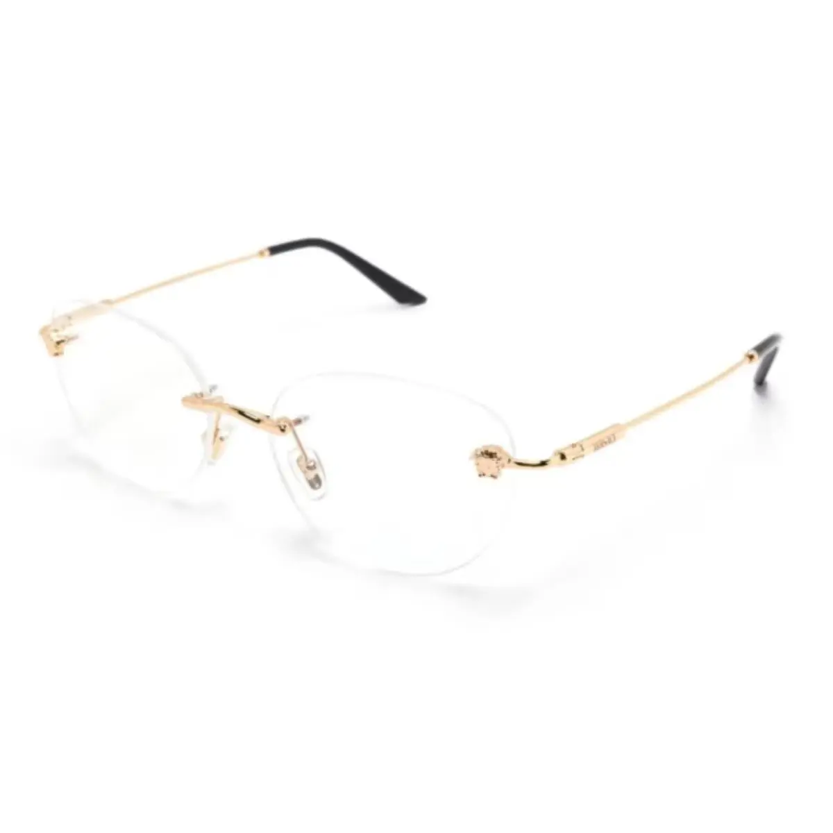Versace Eyeglasses Mod. 1305 1002 55-16 140 Shiny Gold Rimless Frames