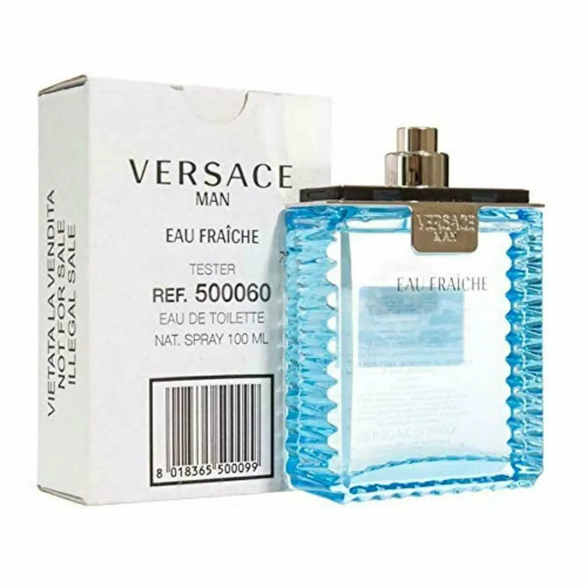 Versace Man Eau Fraiche 3.4 Fl Oz Eau De Toilette Spray IN White Box NO Cap