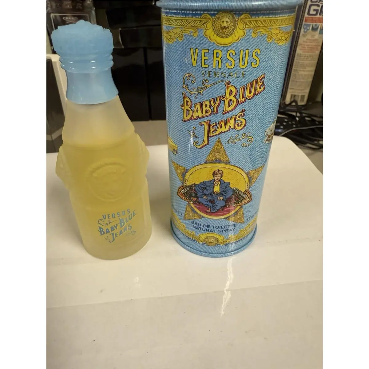 Versace Baby Blue Jeans Versus For Men Edt Spray 1.6 oz 50 ml Hard to Find