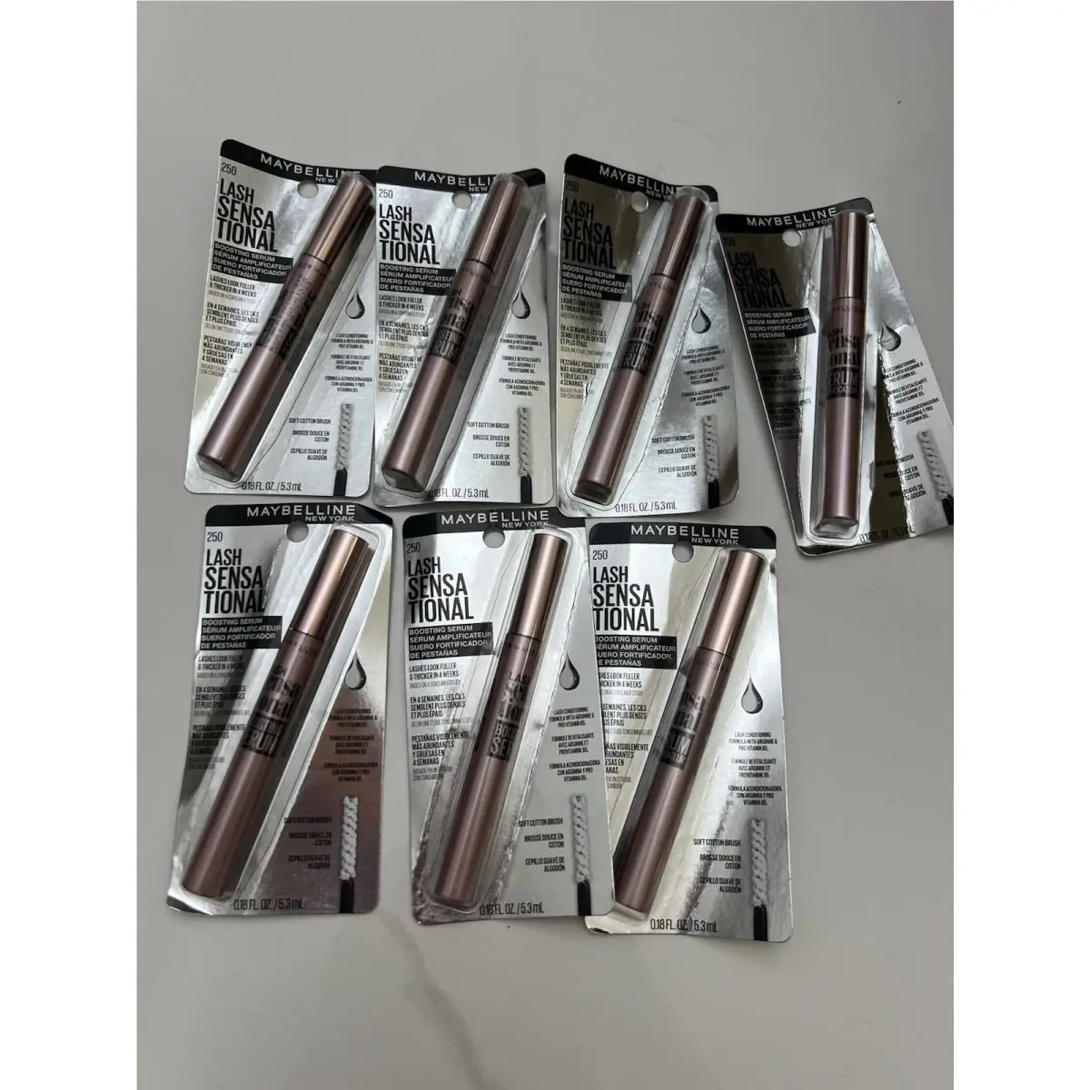 7 Pack Maybelline Lash Sensational Boosting Serum 0.18 fl oz Y262 Read