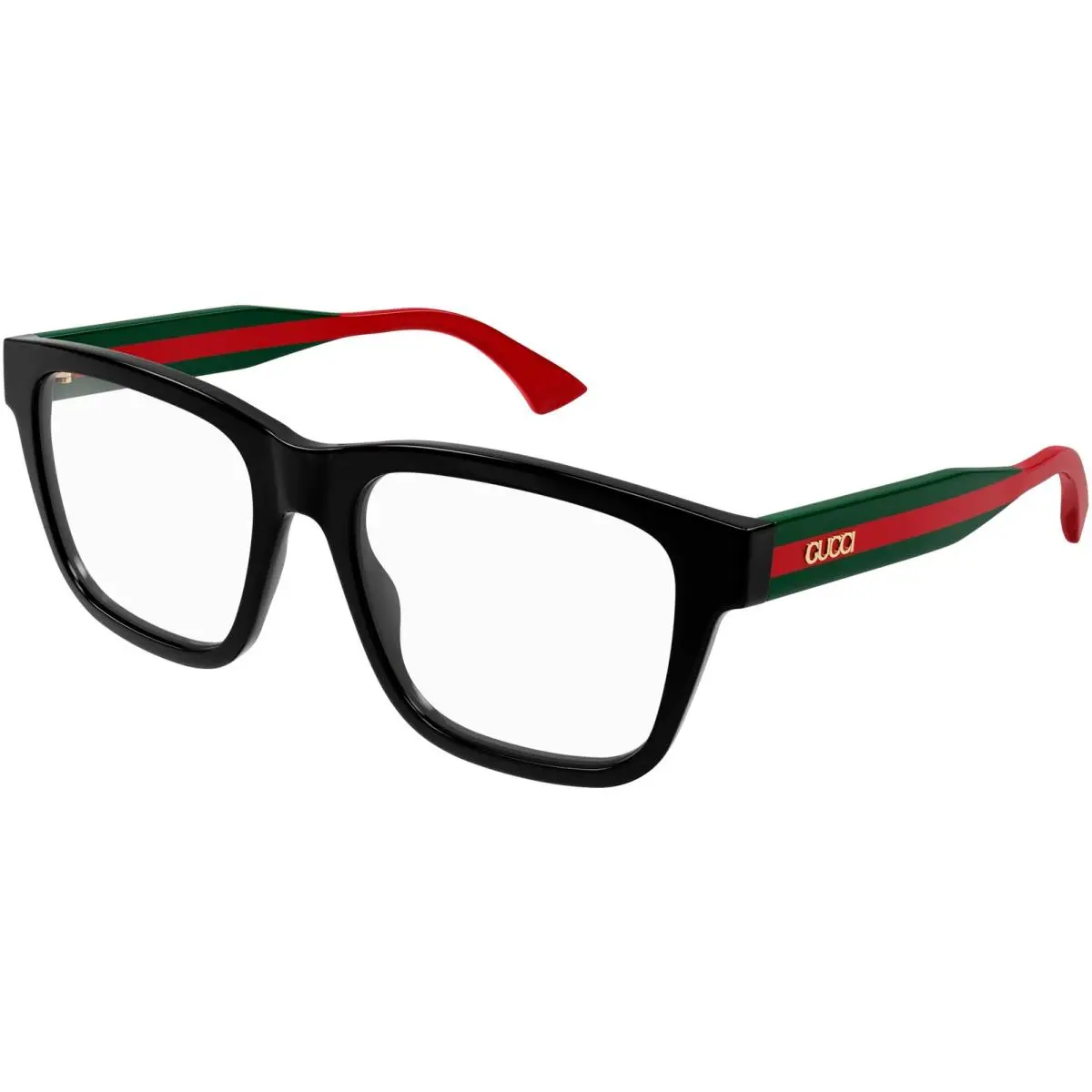 Men`s Black Oversized Square Eyeglass Frames - GG0025O 002 56 - Japan by Gucci